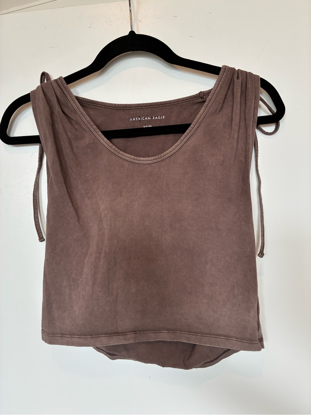 American Eagle Outfitters Scoop Neck Tie-Shoulder Tank Top